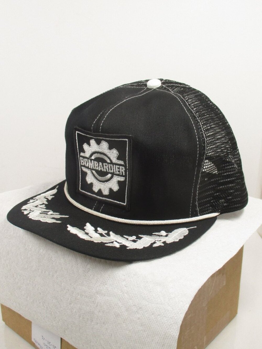 Vintage 1970's Ski Doo Trucker Snapback Mesh Hat Patch Bombardier Gear Logo Cap